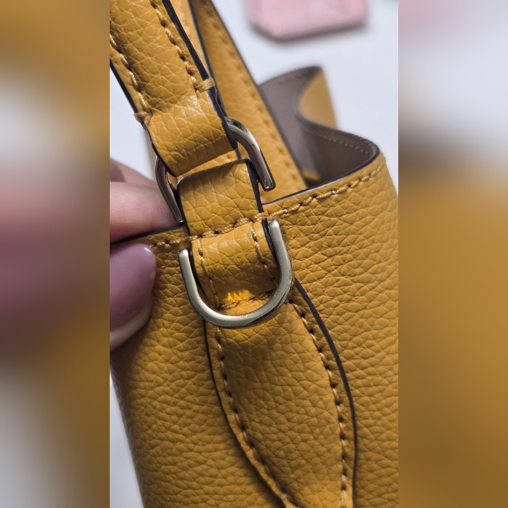 Kate Spade Yellow Leather Bucket Bag - Picture 4 of 16